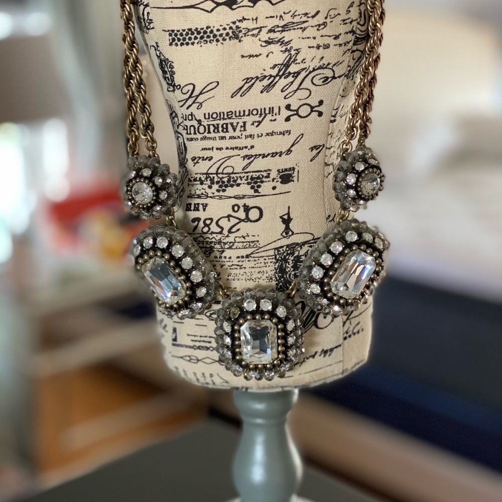 Statement 17” crystal necklace